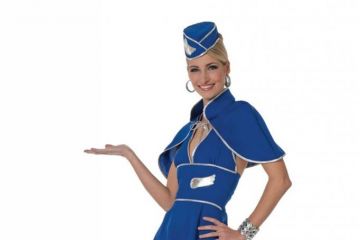 stewardess blauw